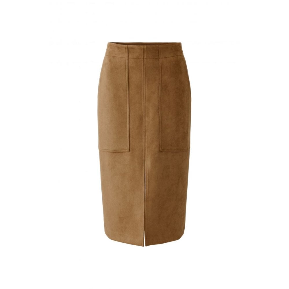 Faux Suede Pencil Skirt