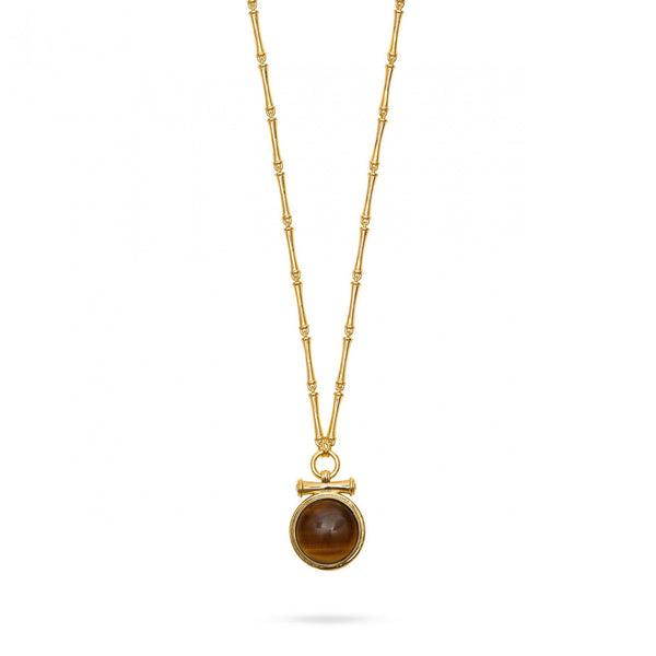 Medallion Pendant Necklace- Tiger’s Eye