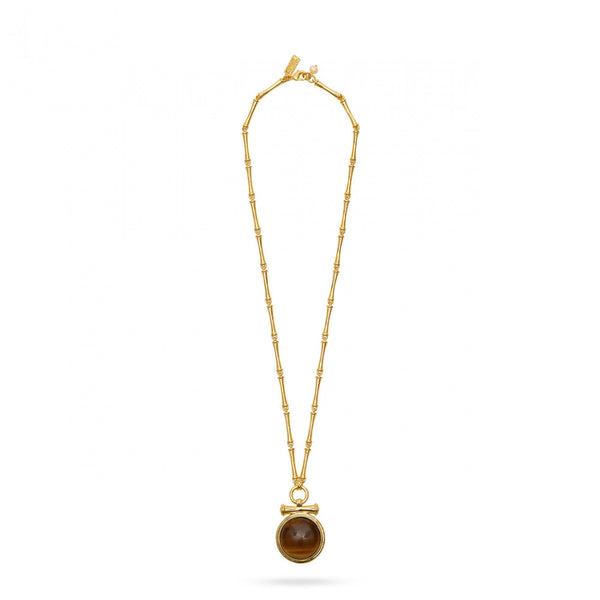 Medallion Pendant Necklace- Tiger’s Eye