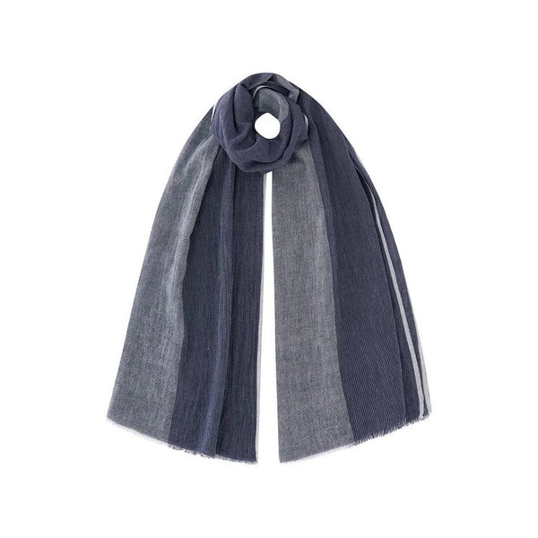 Jack Too Cotton Denim Stripe Scarf