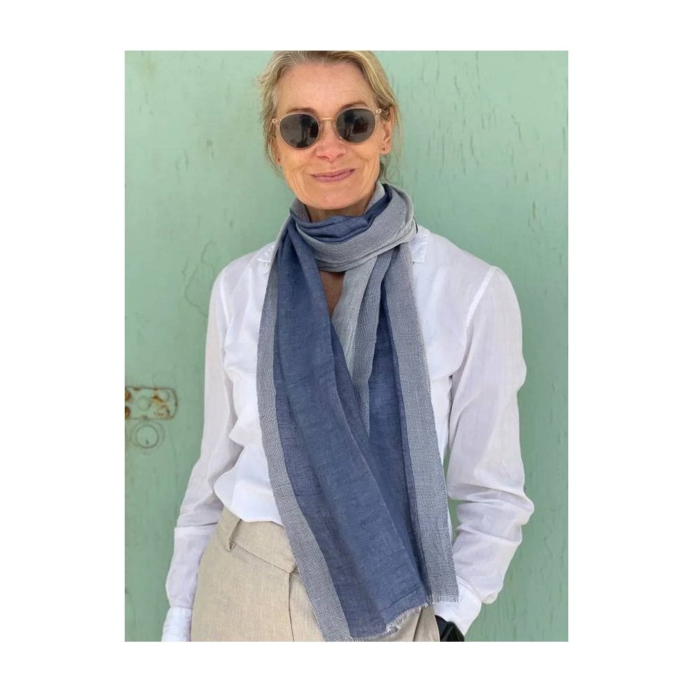Charlie Cotton Reversible Check Scarf