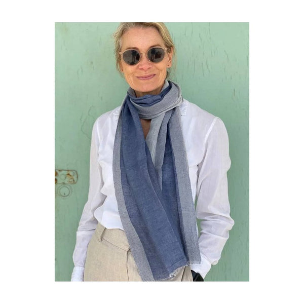 Charlie Cotton Reversible Check Scarf