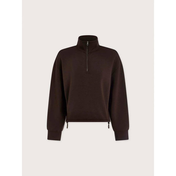 Sian Cropped Half-Zip Sweat