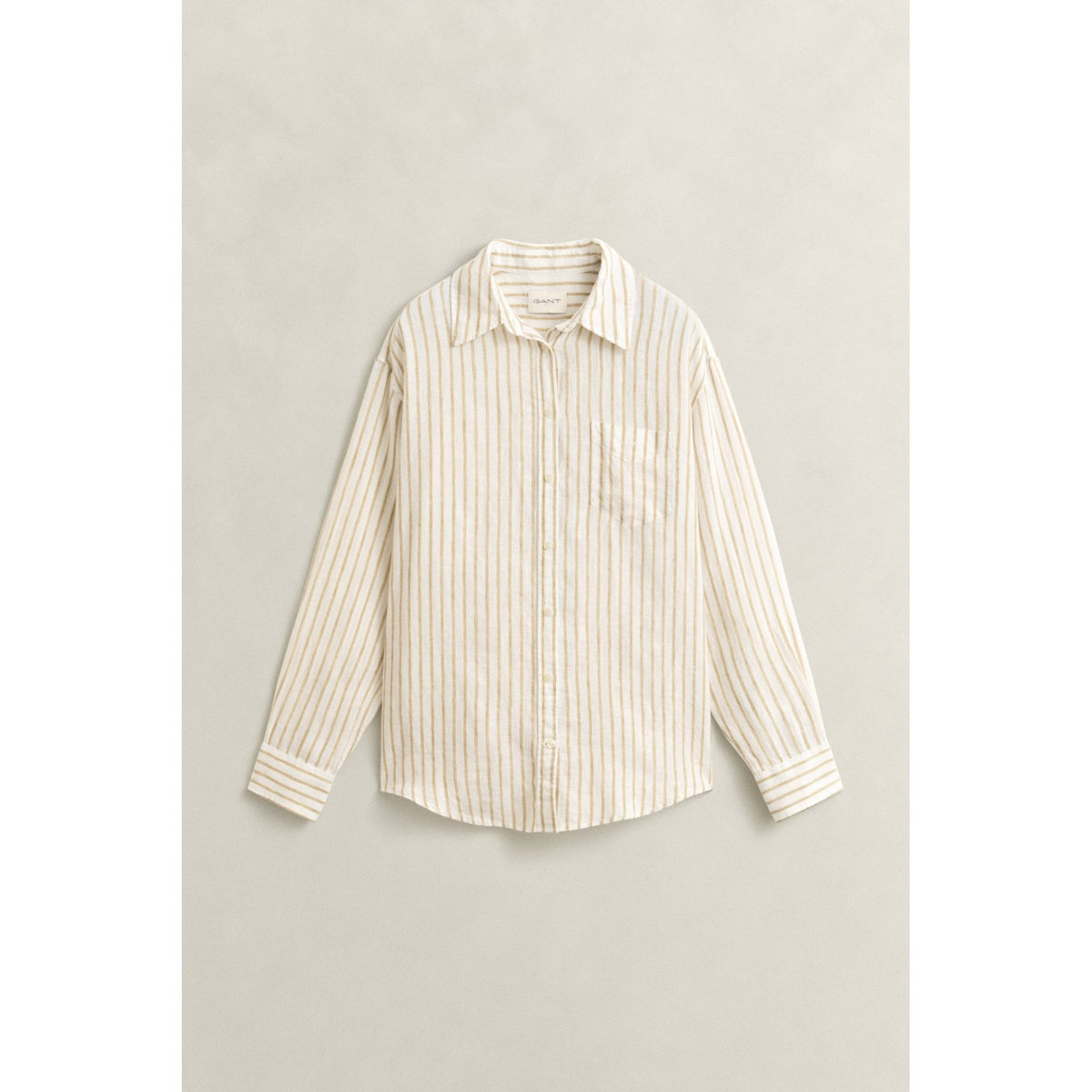 Relaxed Fit Striped Linen Shirt