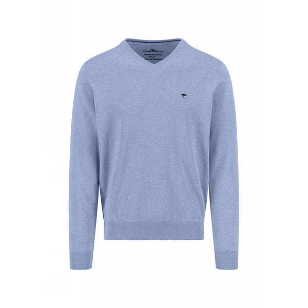 Superfine Cotton V-Neck Sweater