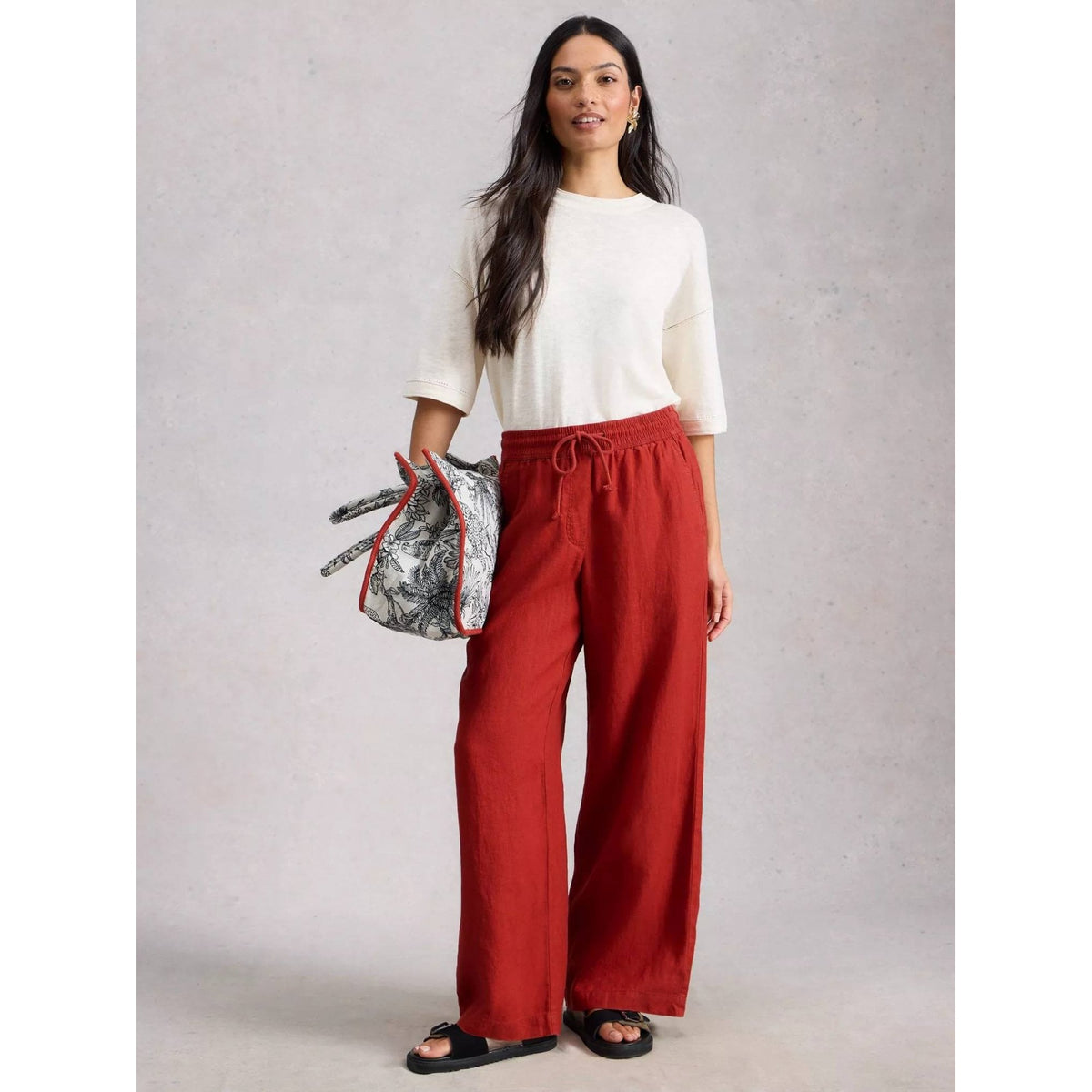 Ally Linen Wide Leg Trouser