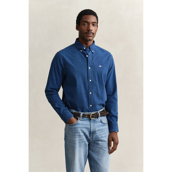 Indigo Seersucker Shirt