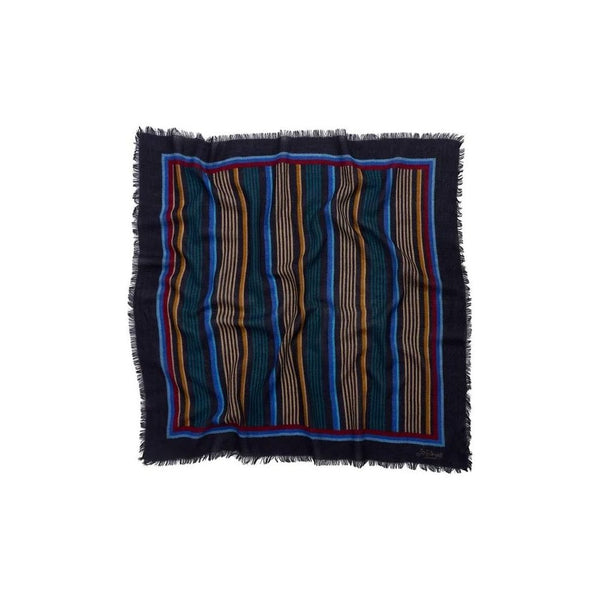 Stripe Merino Wool Square Scarf