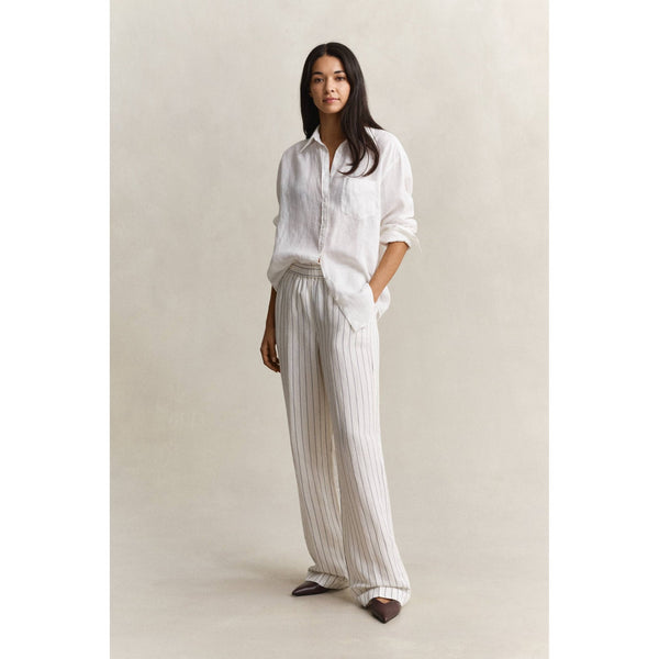 Striped Linen Blend Pants