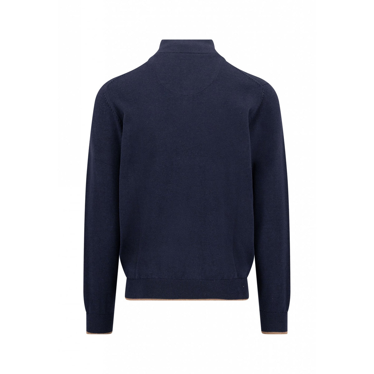 Troyer-Zip Knitted Sweater