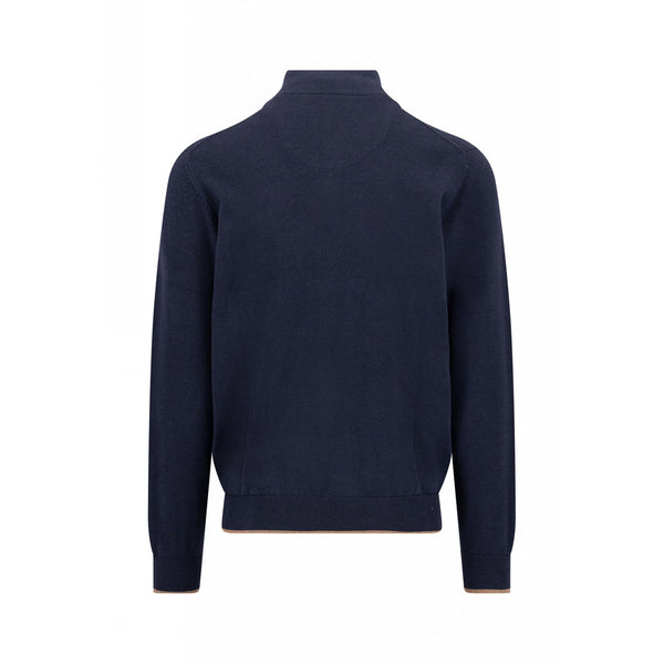 Troyer-Zip Knitted Sweater