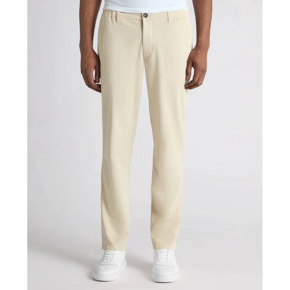 Straight Leg Cotton-Blend Chinos