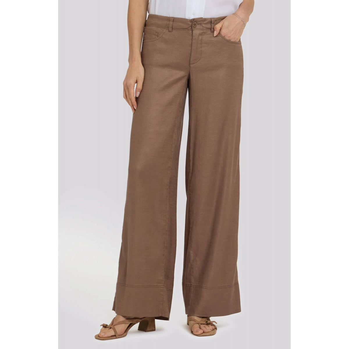 5 Pocket Wide Leg Trouser Pants