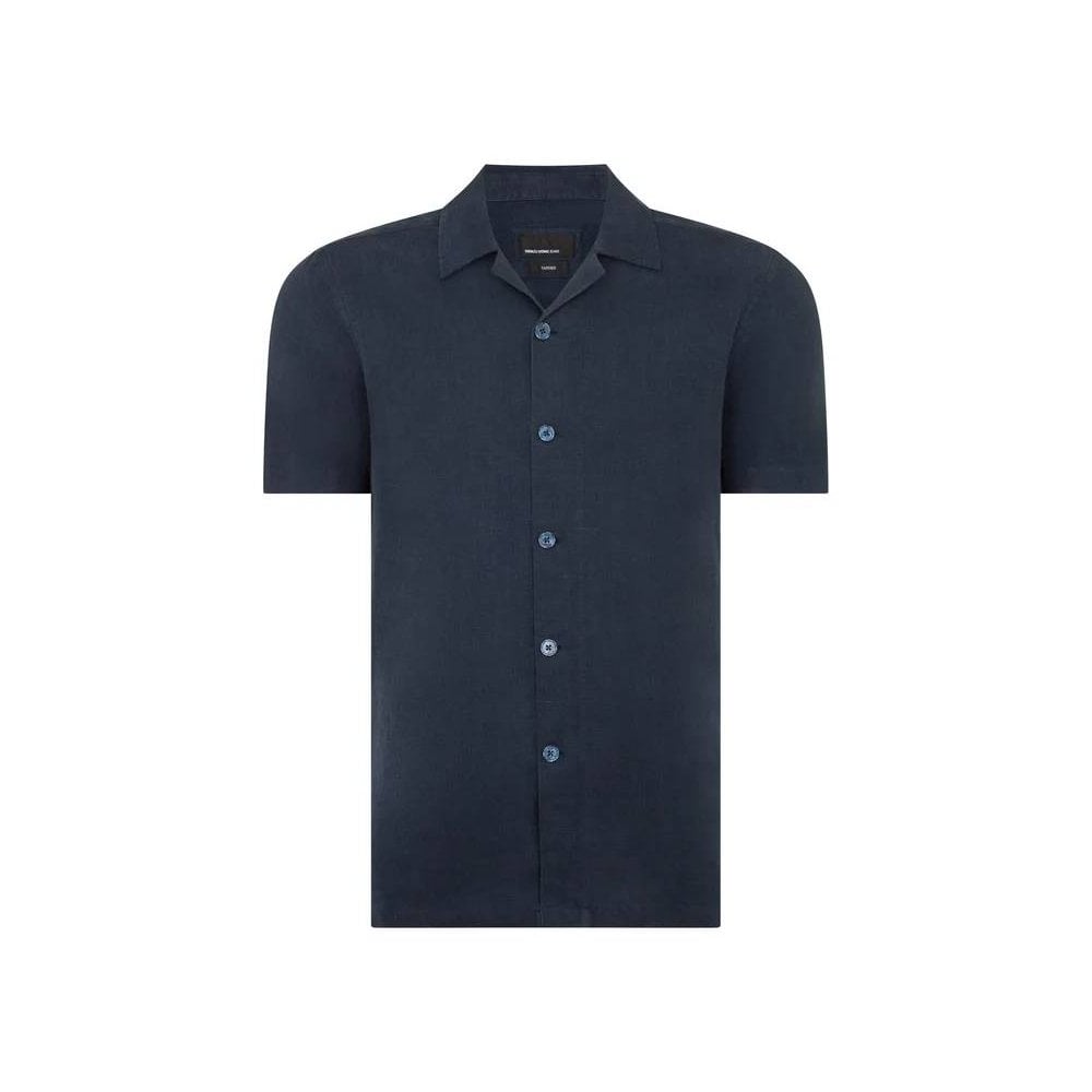 Tapered Fit Short Sleeve Linen Shirt