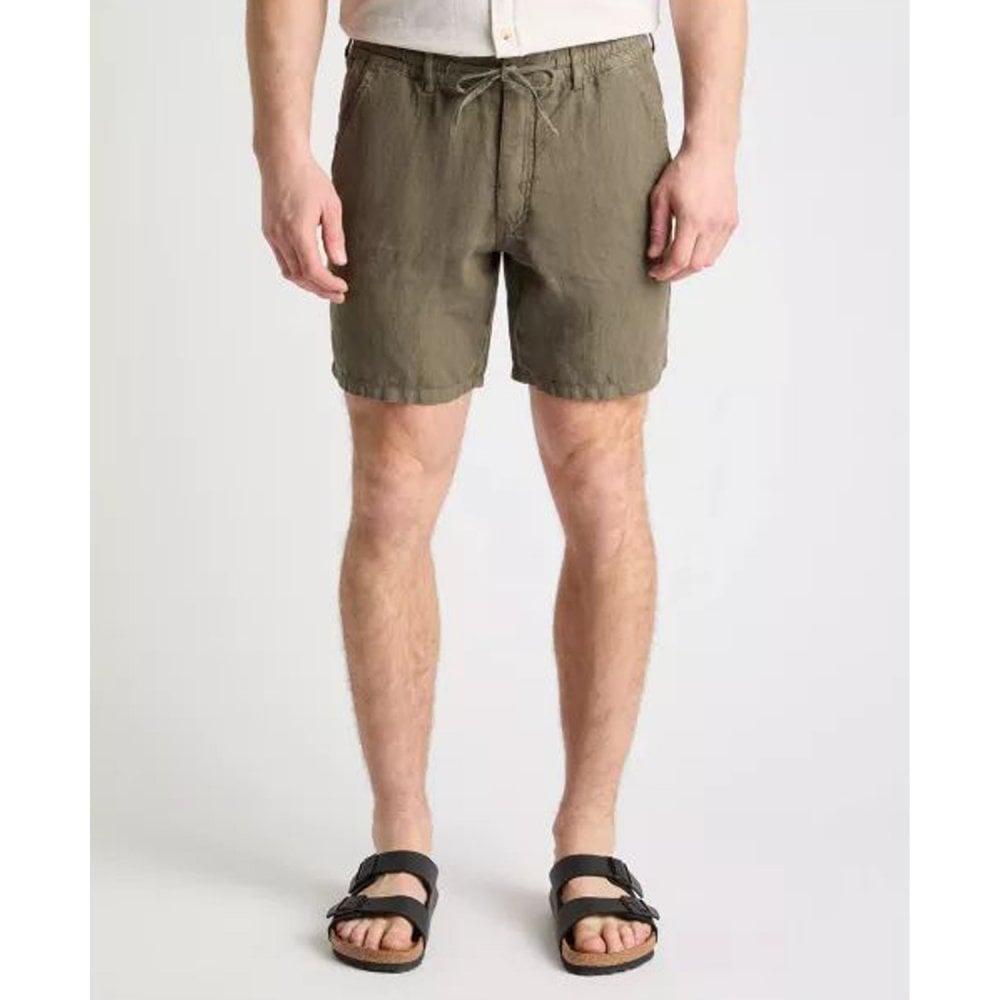 Straight Leg Linen Shorts