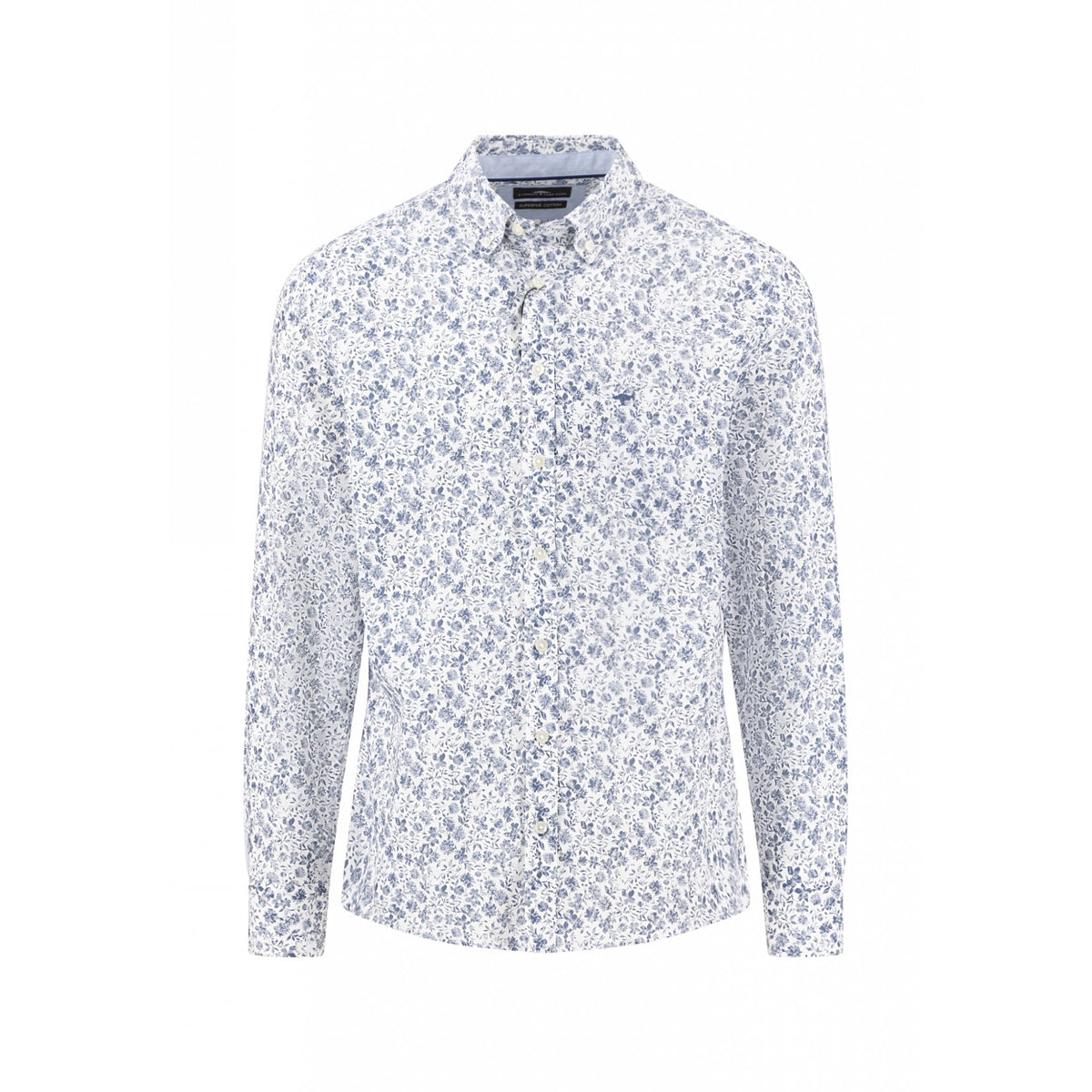 Blue Flower Print Shirt