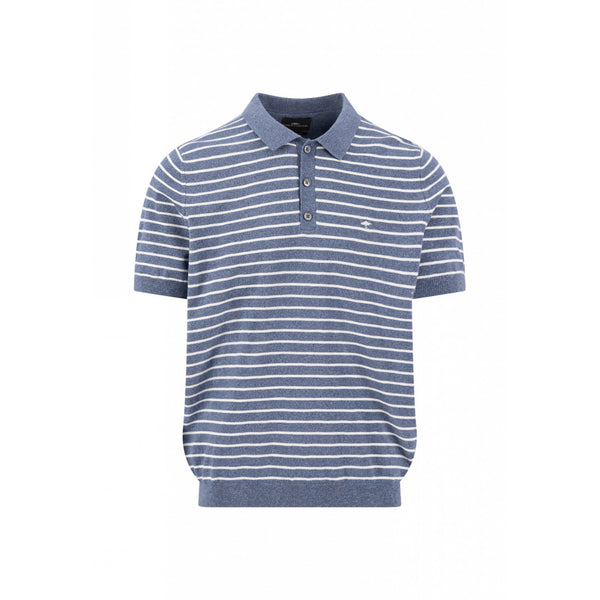 Striped Knitted Polo Shirt