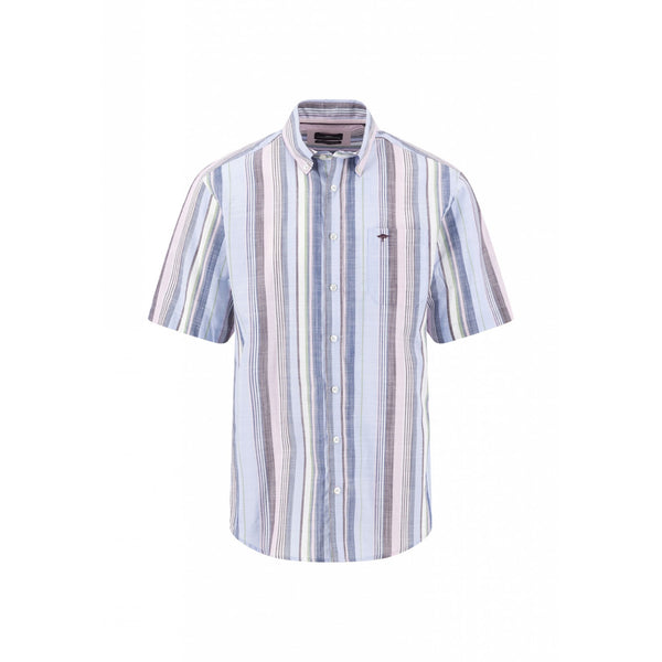 Slub Stripe Short Sleeved Shirt