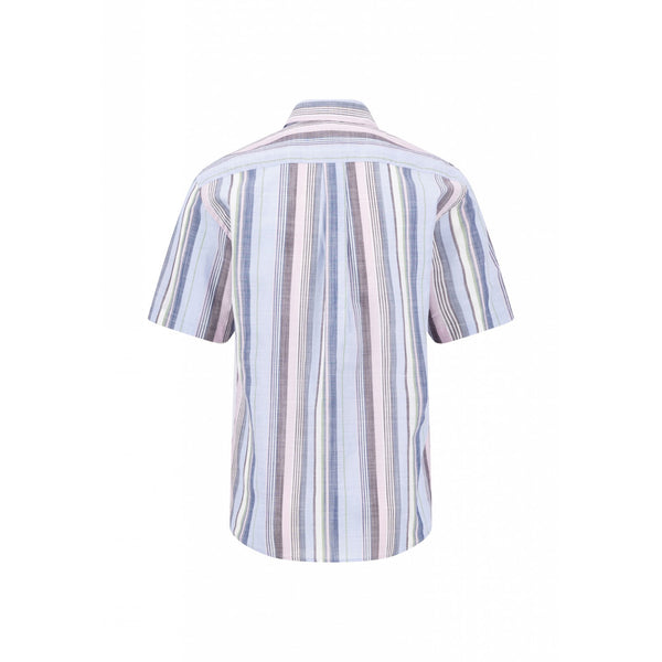 Slub Stripe Short Sleeved Shirt