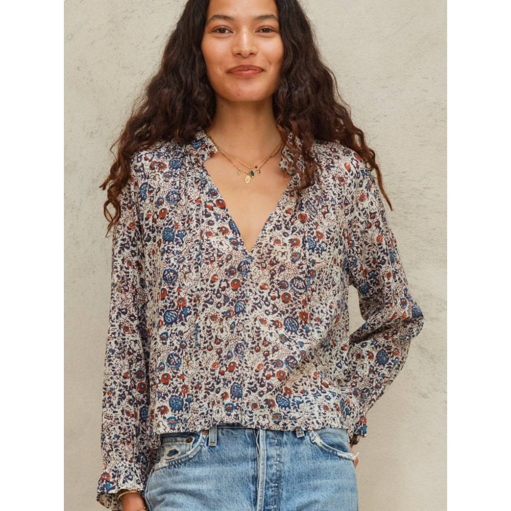 Cass Print Long Sleeve Top