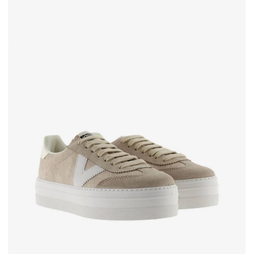 Barcelona Ciclista Metallic Canvas & Suede Trainers