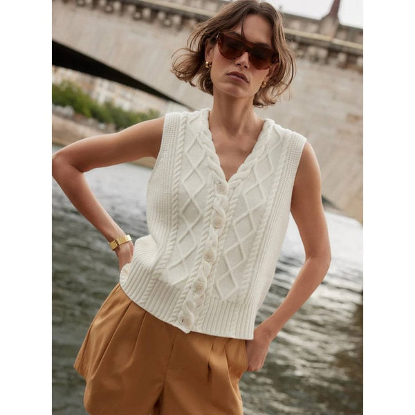 Tatyana Cable Knit Vest