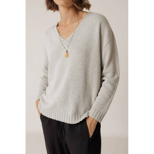Plunge-Neck Sweater