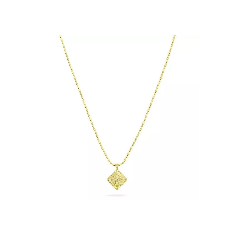 Solar Eclipse Pendant Necklace- Gold