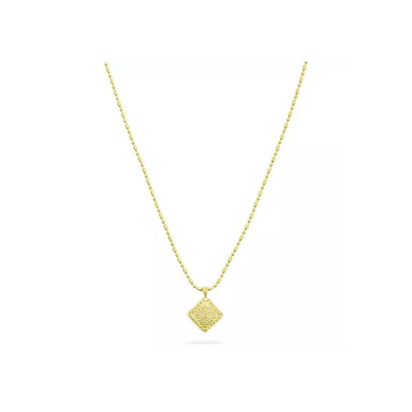 Solar Eclipse Pendant Necklace- Gold