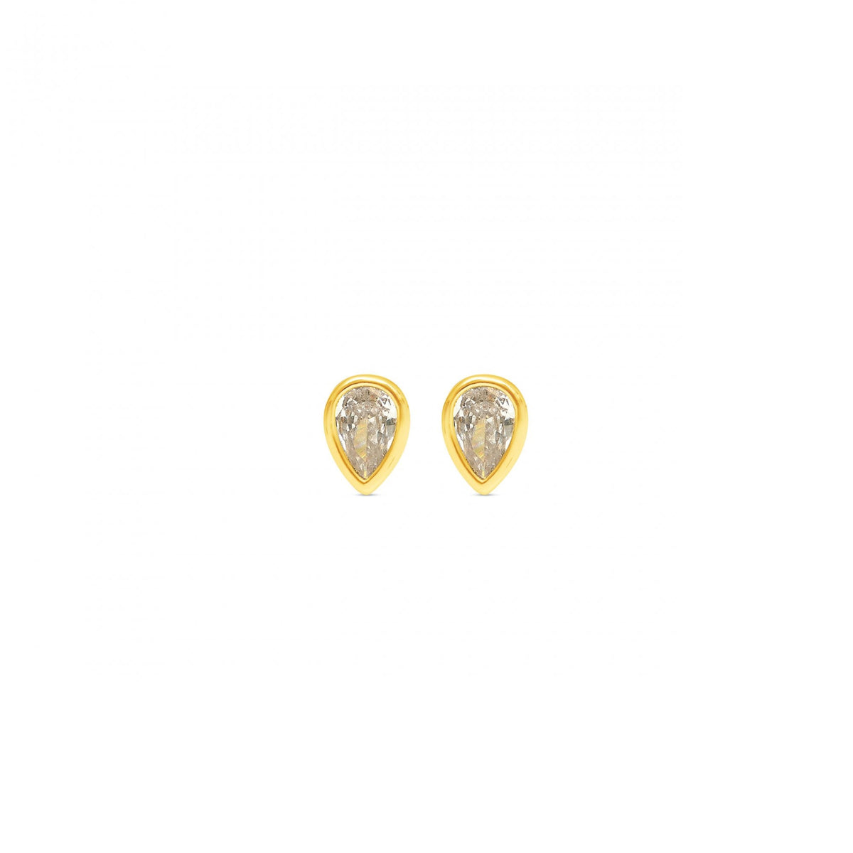 Pear Drop Studs MINI- Cubic Zirconia