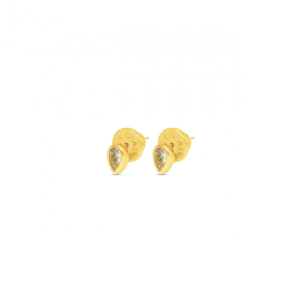 Pear Drop Studs MINI- Cubic Zirconia