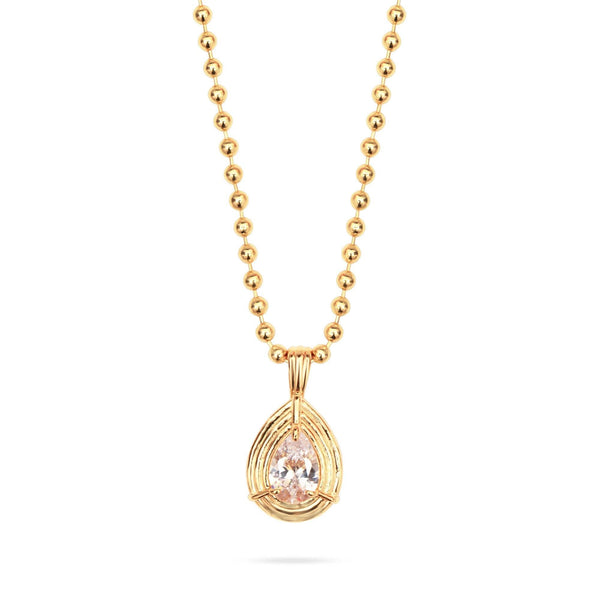 Pear Drop Pendant Necklace- Cubic Zirconia