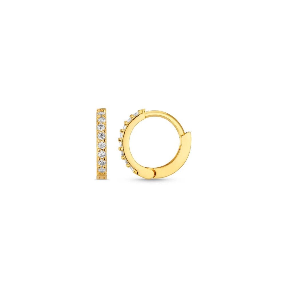 Mini Pavé Huggie Hoop Earrings