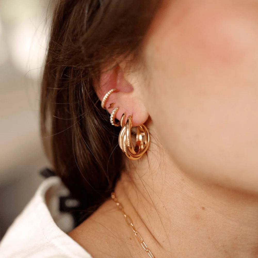 Interlocking Hoop Earrings