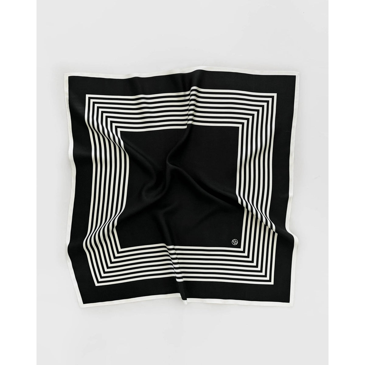 NO. 2 Black Silk Scarf