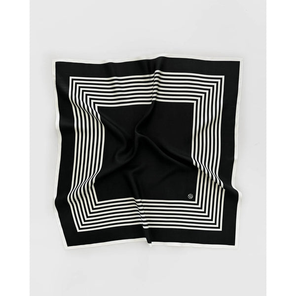 NO. 2 Black Silk Scarf