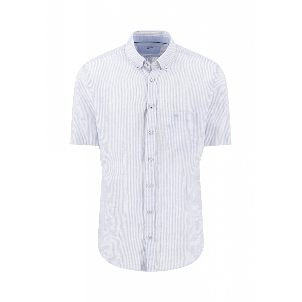 Linen Stripe Short Sleeved Shirt