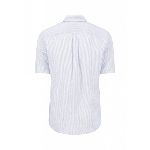 Linen Stripe Short Sleeved Shirt