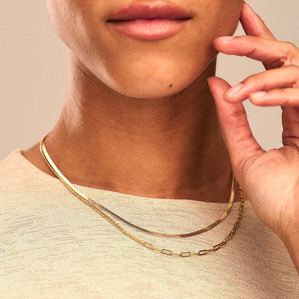Flat Snake Chain Necklace