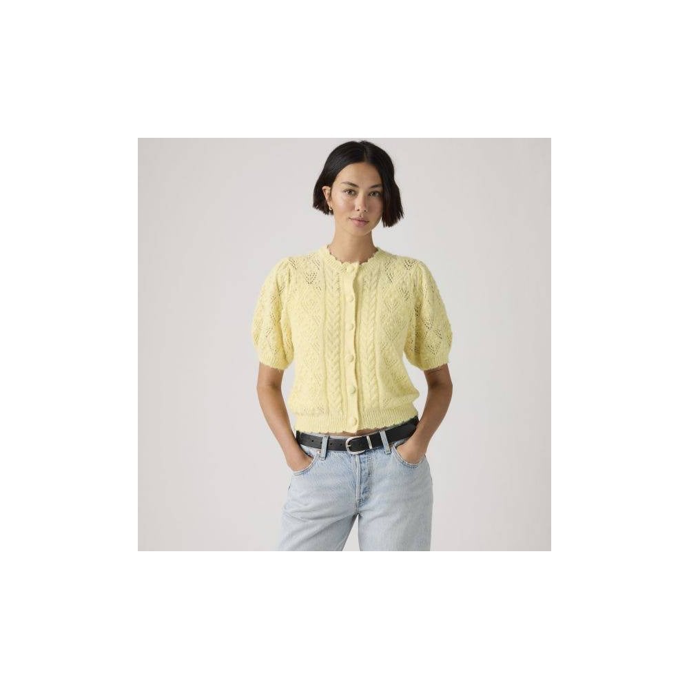 Pauline Pointelle Short Sleeve Cardigan