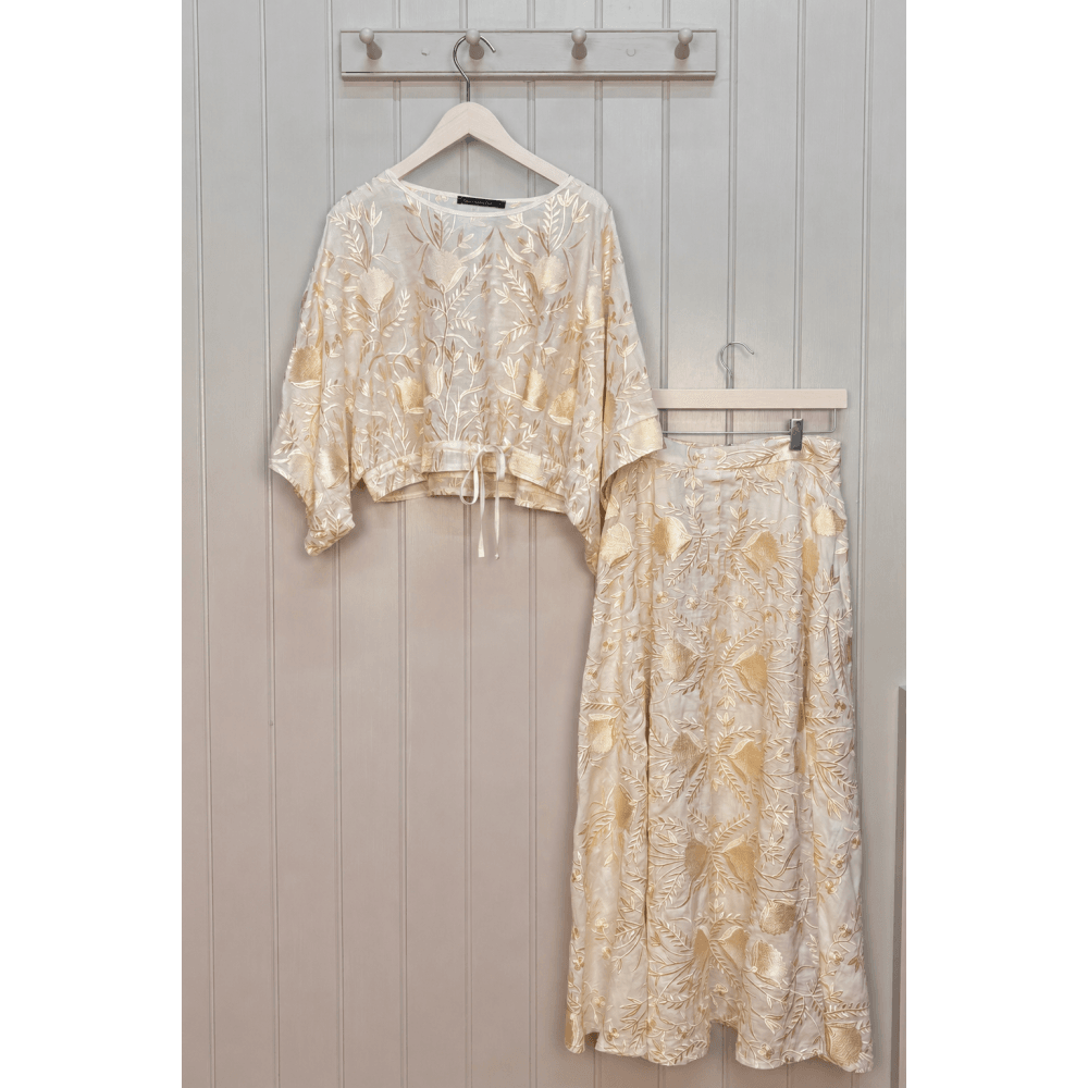 Drawstring Cropped Blouse