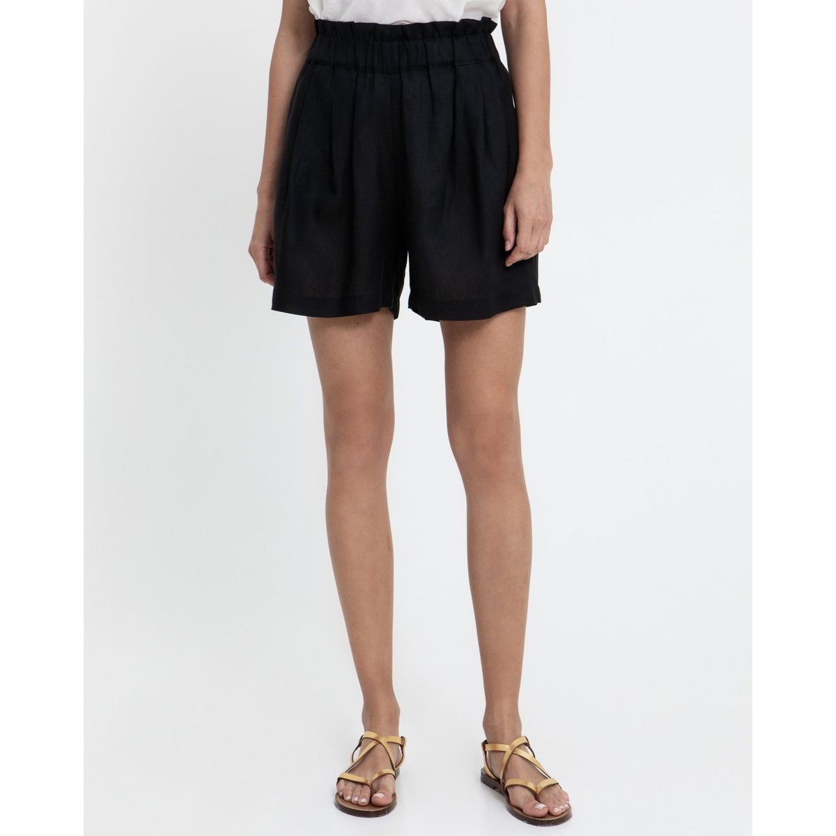 Ruffle Linen Shorts