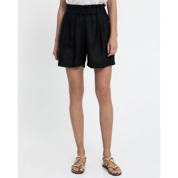 Ruffle Linen Shorts