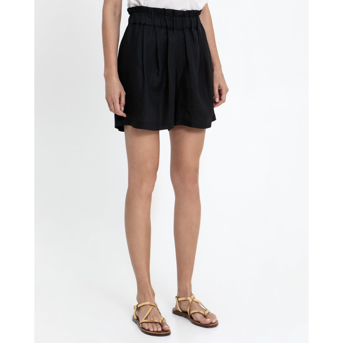 Ruffle Linen Shorts