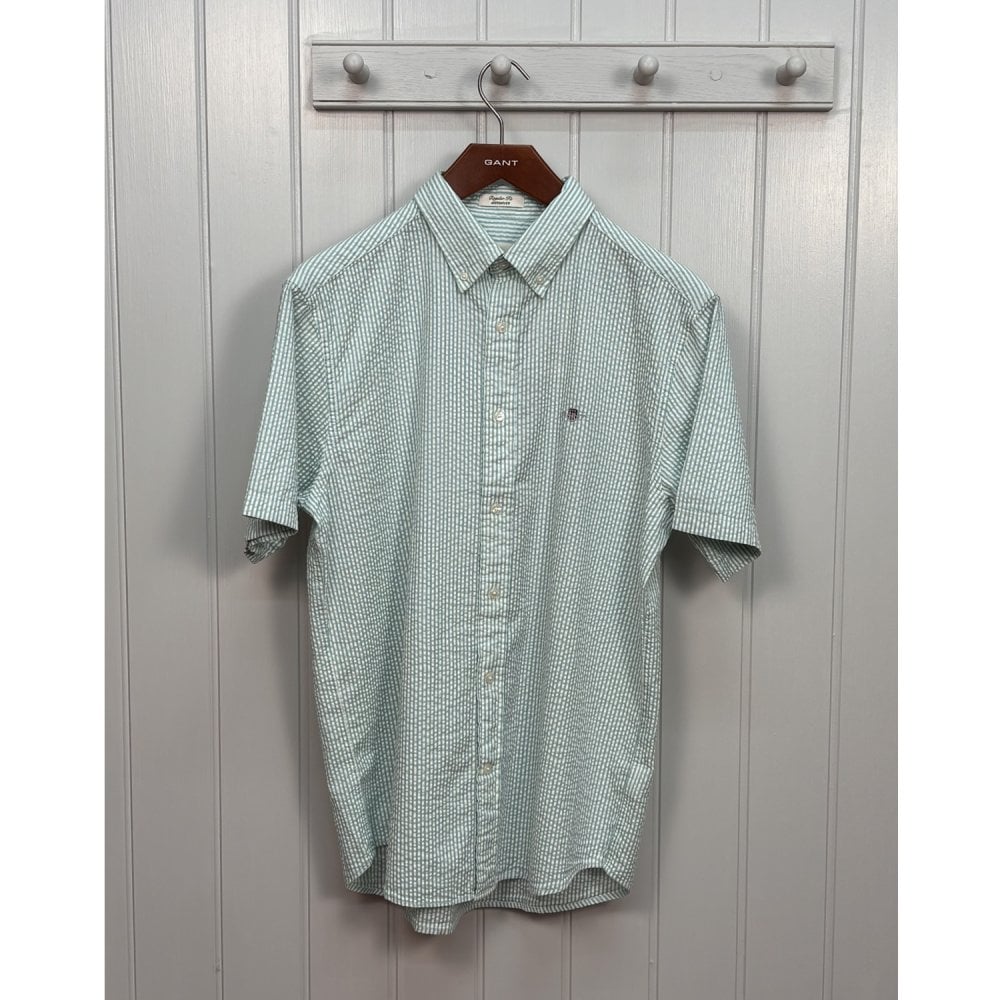 Striped Seersucker Short Sleeve Shirt