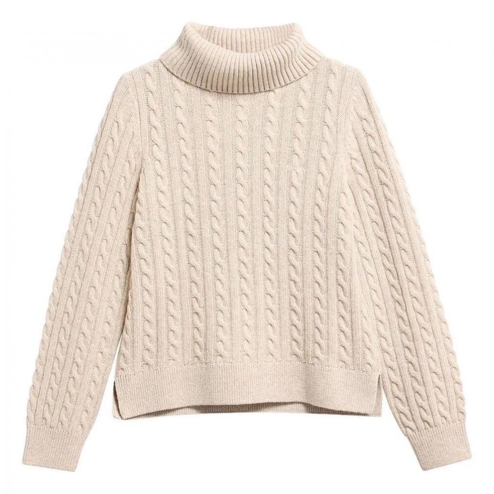 Ambleside Cable-Knit Rollneck Jumper
