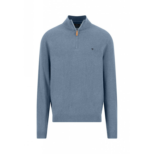 Knitted Troyer-Zip Sweater