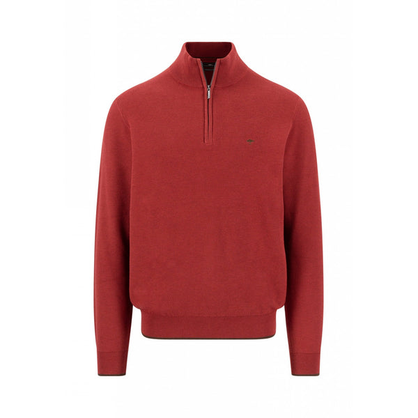 Knitted Troyer-Zip Sweater