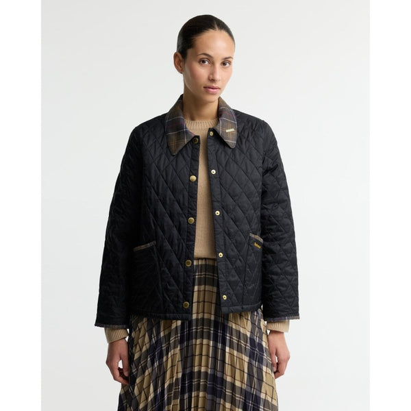 Icons Tartan Collar Cropped Liddesdale Quilted Jacket