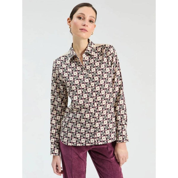 Geometric Sun Print Shirt